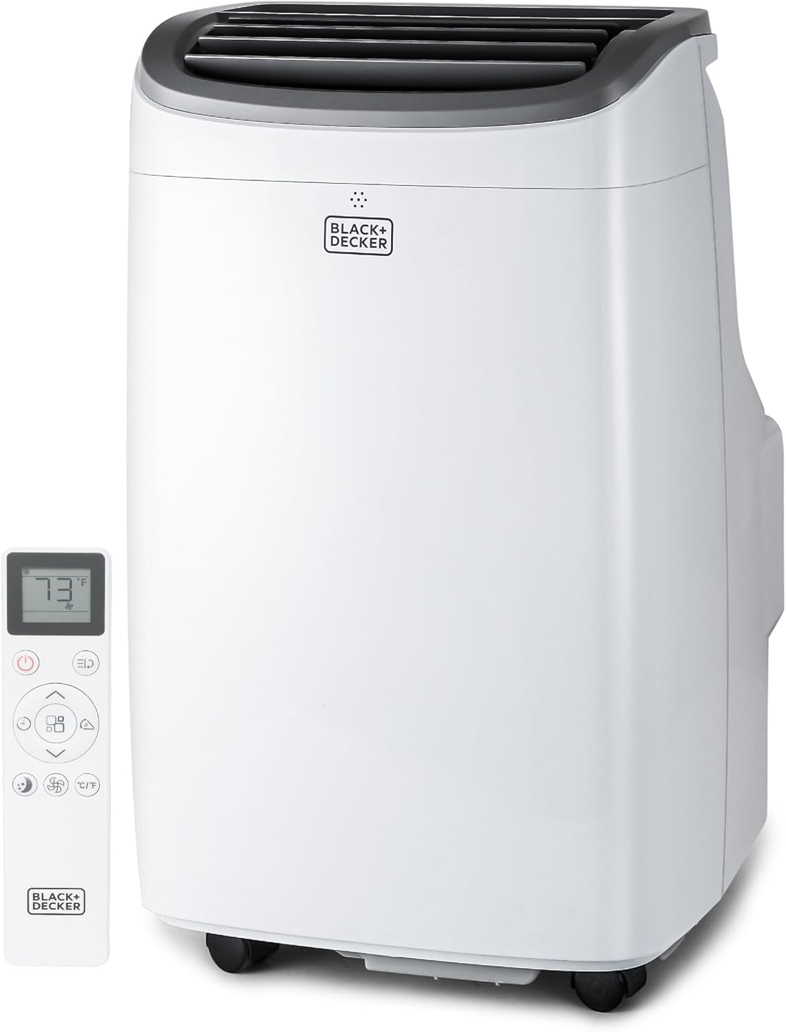 BLACK+DECKER Portable Air Conditioner. 9.000 BTU. White | 5.300 BTU SACC for Rooms up to 400 Sq. Ft.. 3-in-1 Portable AC. Fan and Dehum with Follow Me Remote Control and Window Kit