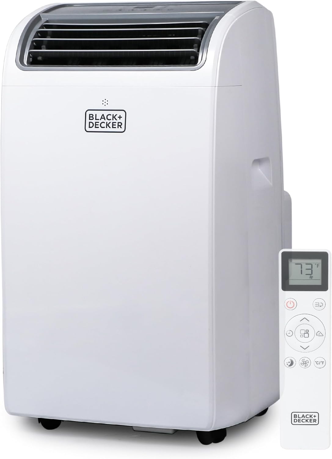 BLACK+DECKER Portable Air Conditioner. 9.000 BTU. White | 5.300 BTU SACC for Rooms up to 400 Sq. Ft.. 3-in-1 Portable AC. Fan and Dehum with Follow Me Remote Control and Window Kit